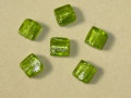 ベネチアン風ガラス　正方形　約12×5ｍｍ　黄緑色