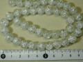 塗装クラックカラスビーズ　約10mm　白色