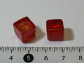 ベネチアン風ガラス　キューブ　約10×10ｍｍ　赤色