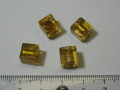 ベネチアン風ガラス　キューブ　約８×８ｍｍ　黄色