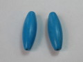 半貴石　30×10ミリ　筒型　練りターコイズ