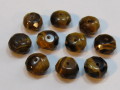 天然石　６×９ミリ　ボタンカット　タイガーアイ