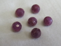 天然石　約7.5ミリ　ラウンド　ミラーカット　ルビーＡ