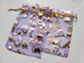 アクセサリーポーチ　１０×１３ｃｍ　ハート　パープル