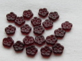 チェコビーズ　デイジーフラワー　7.5ミリ　ダークガーネット