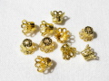 座金　キャップ型　６×５ミリ　ゴールド