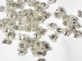 座金　キャップ型　６×４ミリ　(約100)　ホワイトシルバー