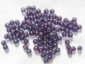 チェコ　プレス　ラウンド　４ミリ　(100ヶ)　ラスターアメジスト