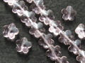 ガラスビーズ　梅の花・カット　たて穴　13ｍｍ　ピンク