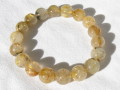 天然石ブレスレット　ラウンドタイプ　１８玉　　11.5~11.0ミリ　ルチルクォーツ