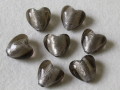 ベネチアン風ガラス　ハート　約20ｍｍ　グレー