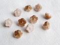 チェコビーズ　フラワー（よこ穴）　７×５ミリ　ラスターブロンズピーチ