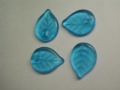 リーフ（18×13mm）　アクア
