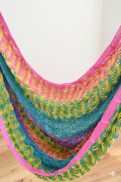 Sale♪メキシカンチェアハンモック（ネット）ラージ「マルチカラーC」