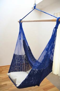 メキシカンチェアハンモック（ネット）  ラージ　「ブルー」