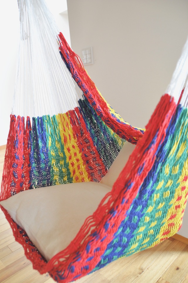 メキシカンチェアハンモック（ネット）ラージ「ラージ マルチカラーA