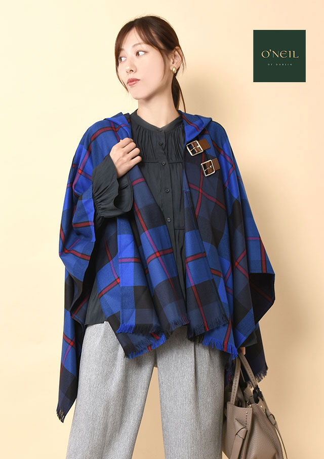 ◆ONeil_of_Dublin｜オニール・オブ・ダブリン｜ウーステッドウールフーデットケープ【253】【26】