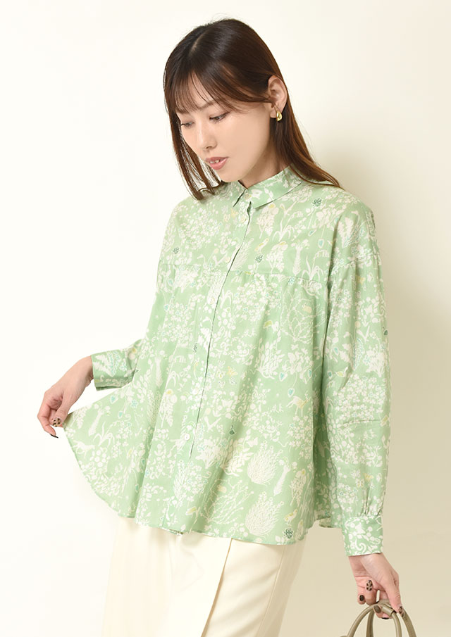 ◆リバティ胸切替シャツ【72026】【27】