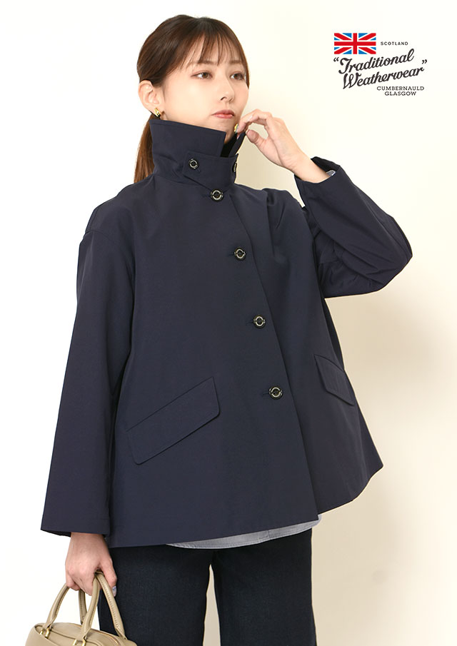 ◆TraditionalWeatherwear｜トラディショナルウェザーウェア｜LintonShort ｜撥水ステンカラーショートコート【CO0523RO】【26】