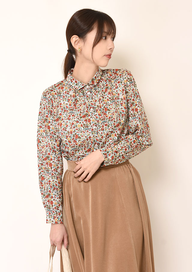 ◆リバティ角衿ベーシックシャツ【H2533506】【27】