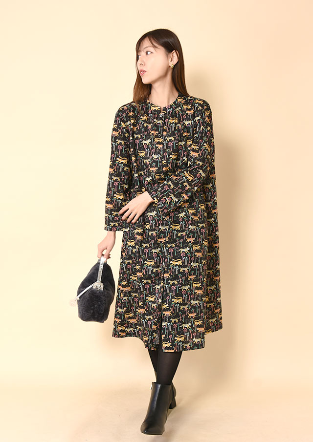 ◇◆リバティマオカラーギャザーワンピース【H2533525PY】【27】