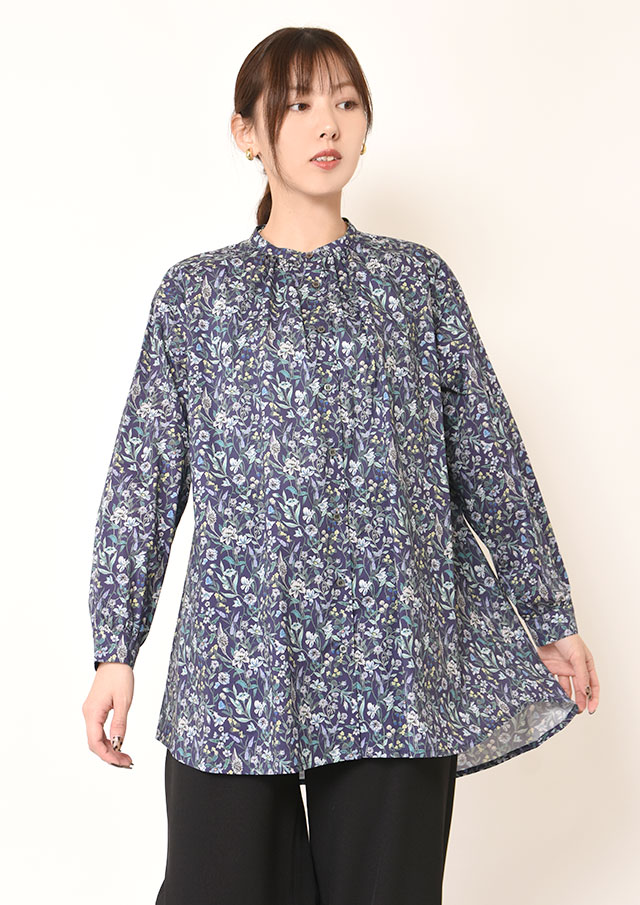 ◆リバティバンドカラーチュニックシャツ【H2533530】【27】