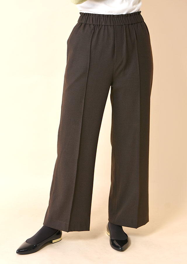 ◆両面起毛無地セミワイドパンツ【H30369】【26】