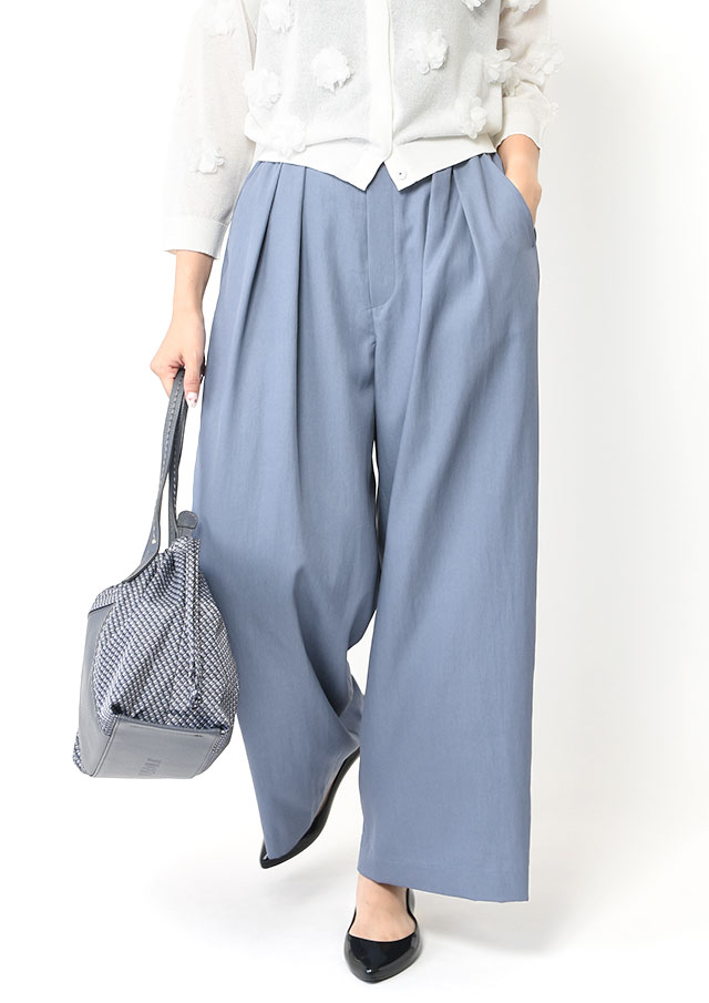 ◇◆リヨセルブレンドタックワイドパンツ【H30533】【26】