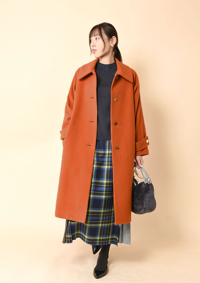 ◆ウールモッサ2WAYロングコート【H355006】【26】