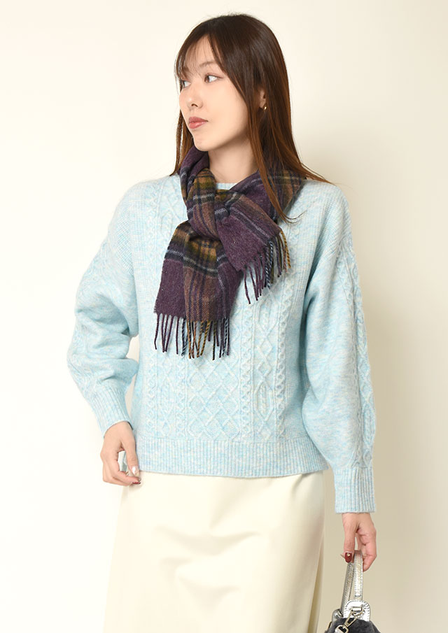 ◇◆ケーブル編みモックネックプルオーバーニット【H81458】【26】