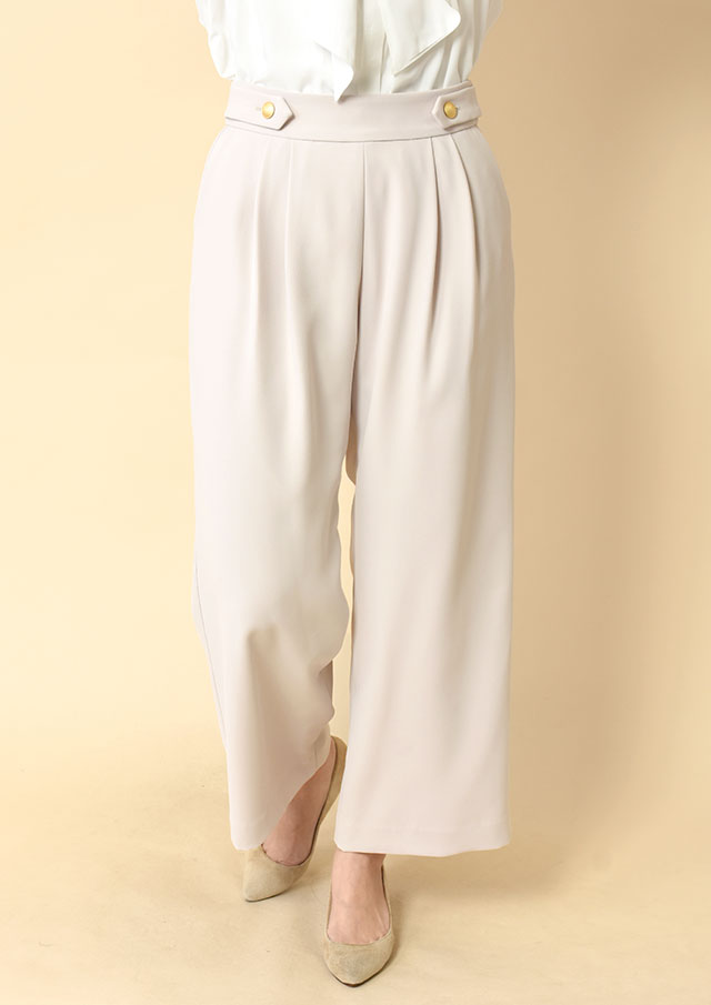 ◆ジョーゼットタックワイドパンツ【H860002】【26】