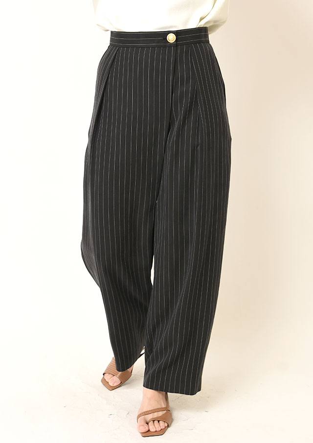 ◇◆フィブリルストライプラップワイドパンツ【H8921076】【26】