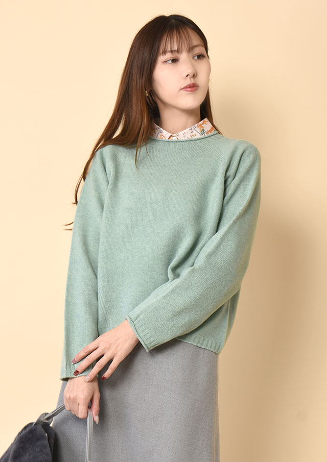 ◇◆ウールカシミヤクルーネックプルオーバーニット【HA148208M】【26】