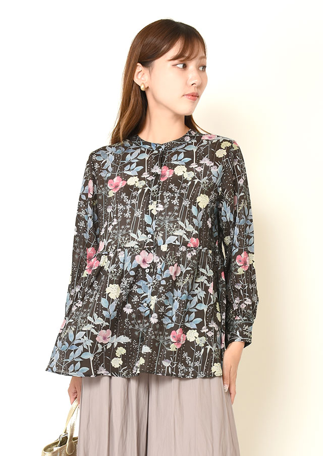 Hampstead リバティ　ワンピース　新品未使用　タグ付き　40 美品 Hampstead × LIBERTY リバティプリントワンピース 40