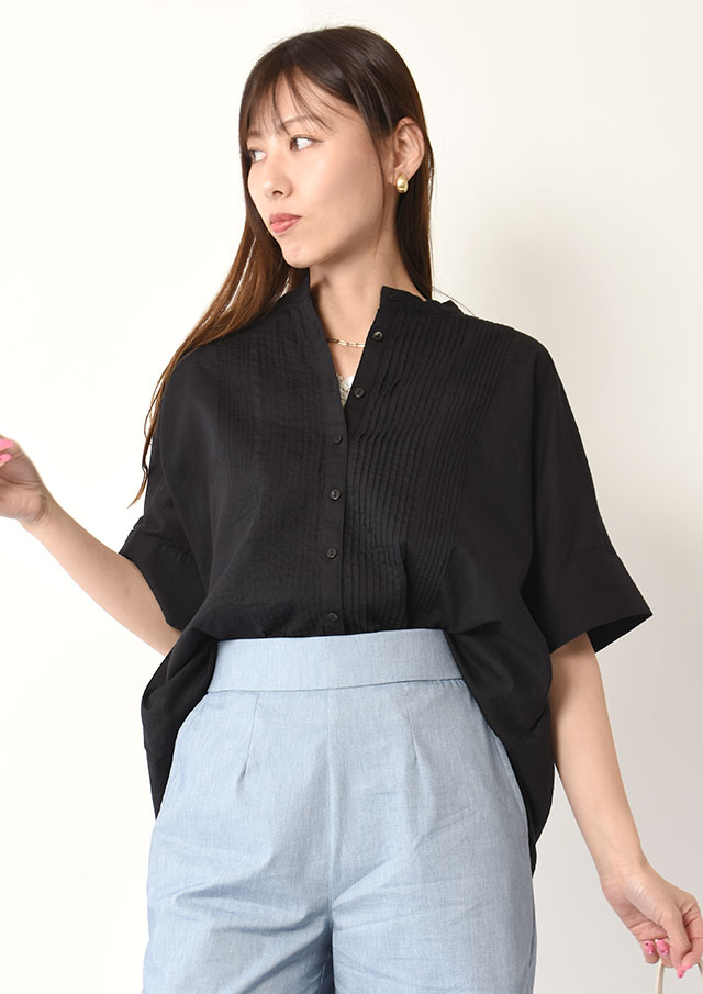 ◆インドコットンピンタックブラウス【HW056003】【61】