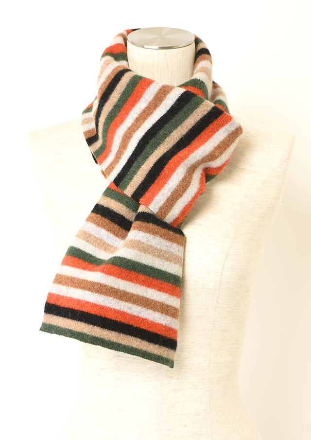 ◆MACKIE｜マッキー｜マルチラインボーダーマフラー【MAC2531001】【27】