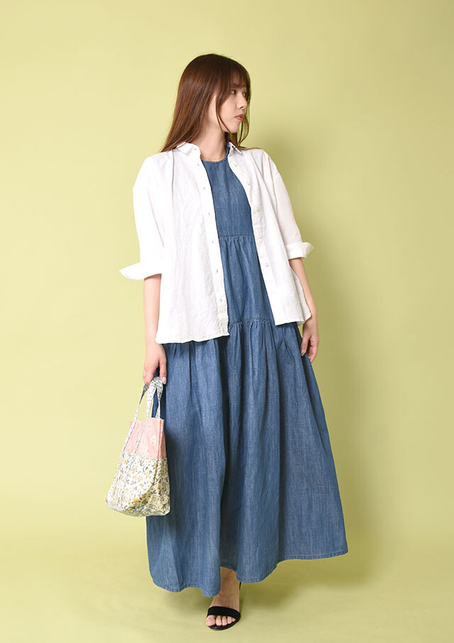 新品　ヘルシーデニム　ティアードワンピース　ノースリーブ　エコブルー　M 楽天市場】Healthy Denim（ヘルシーデニム）Breezy Blueberry
