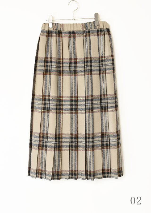 春もオニールダブリン♡ プリーツスカートベージュコットン100%