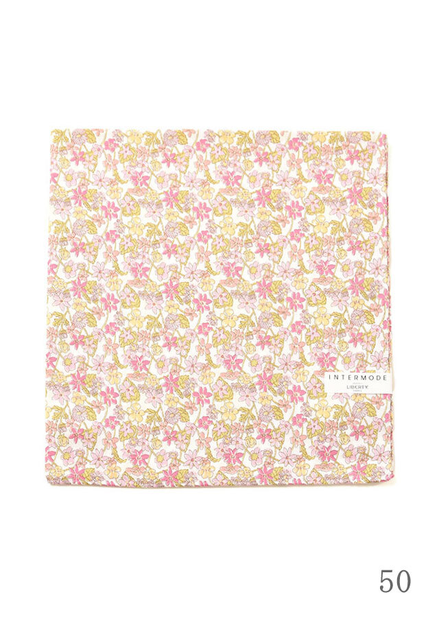 ハンドメイドハンカチ　リバティ（ルーシーディジー）刺繍コットン、レース リバティプリントハンカチ｜Carmella Daisy｜カーメラ・デイジー