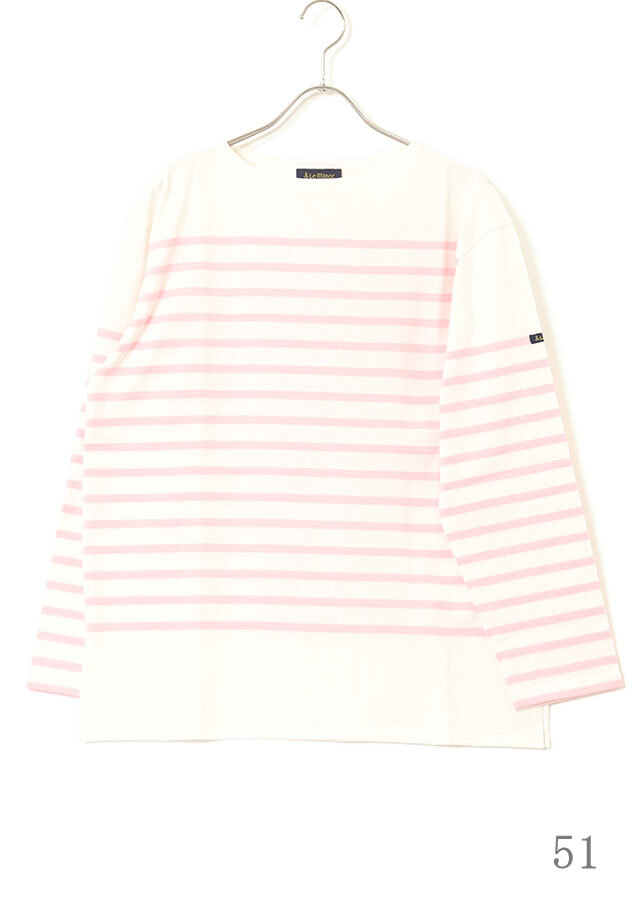 美品　Le minor ルミノア　パネルボーダープルオーバー　ピンク 別注】Le minor/ルミノア プチコパン パネルボーダー プル