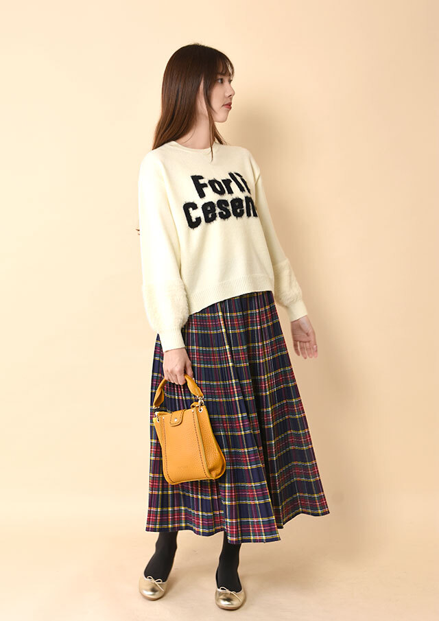 チェックプリーツスカート
