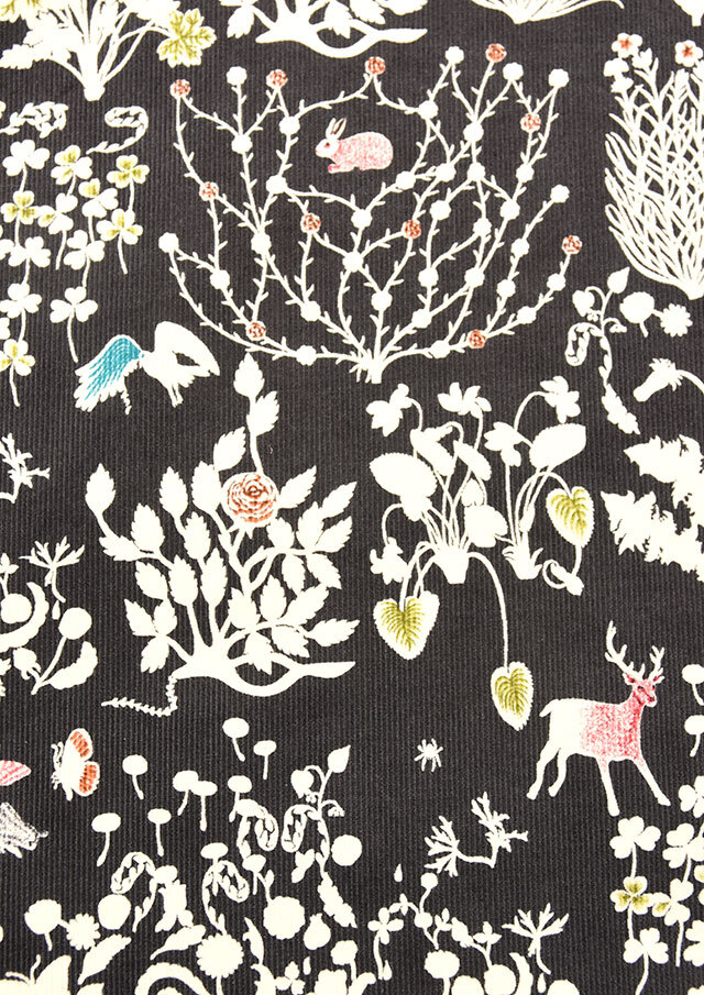 リバティコーデュロイAラインシャツワンピース