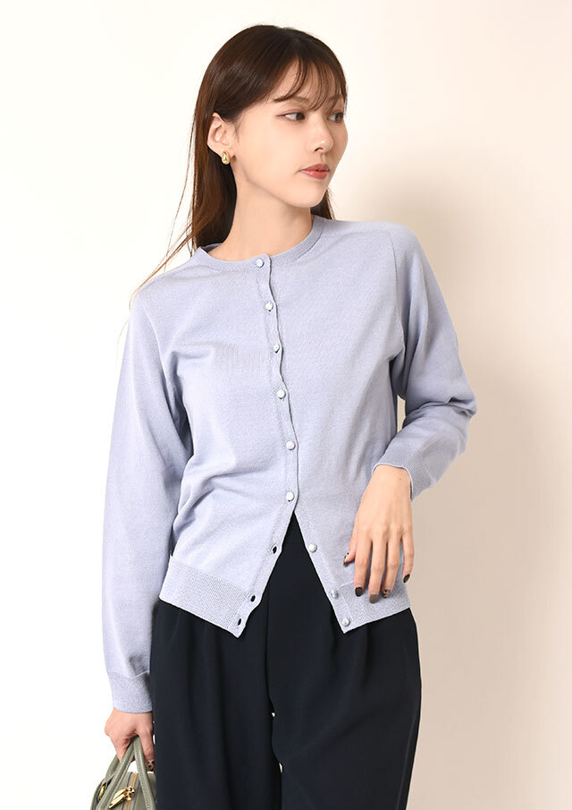 ◆リバティくるみボタンカーディガン【2611008SW】【27】
