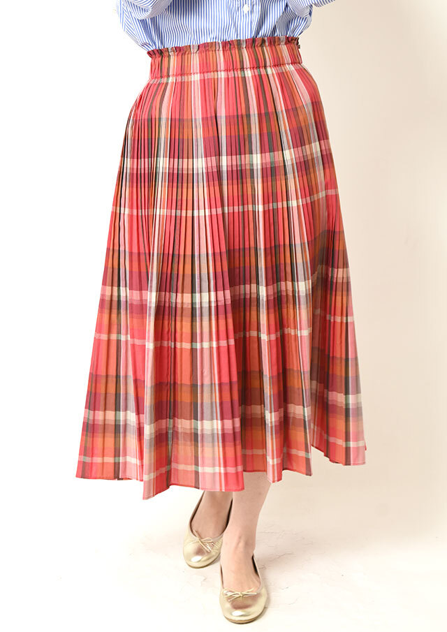 ◆チェックプリーツスカート【2611014SS】【27】