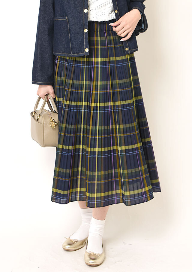 ◆チェックプリーツスカート【2611014SS】【27】