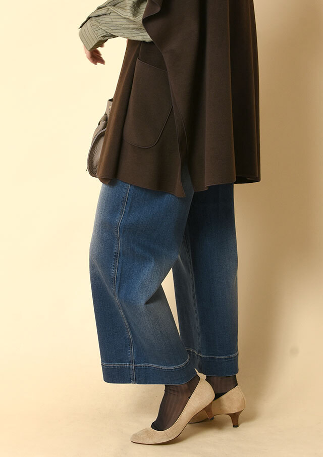 イージーワイドデニムパンツ