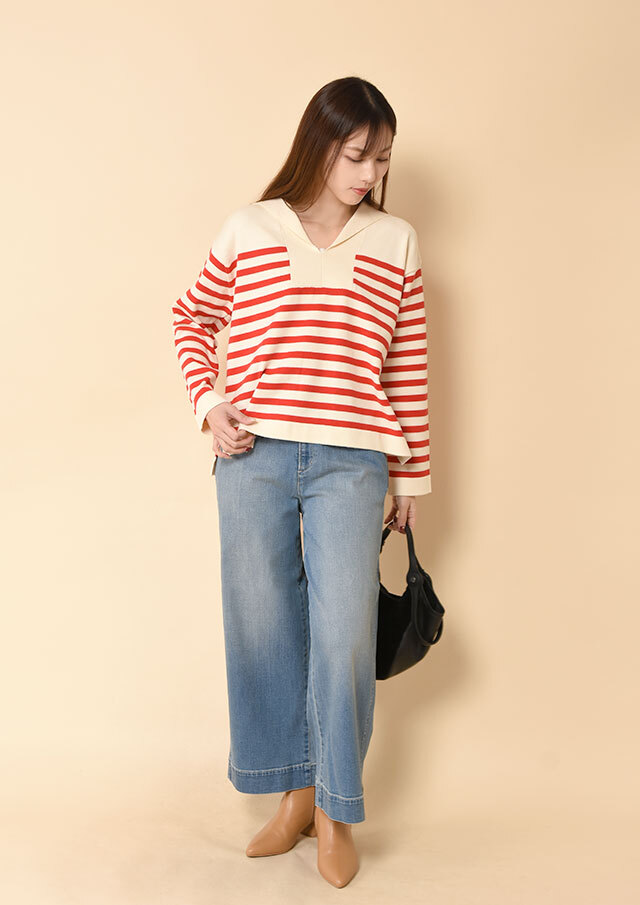 イージーワイドデニムパンツ