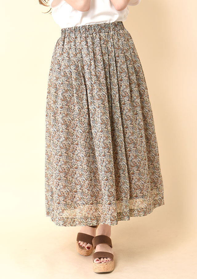 ◆リバティボイルフレアギャザースカート【42614917】【26】