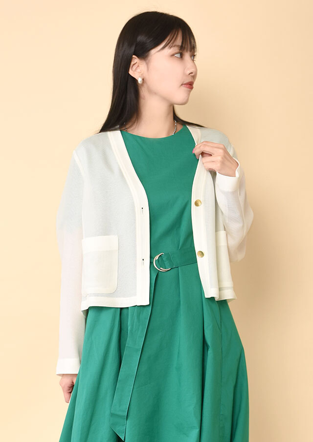 ◆メッシュVネックジャケット【580267203】【27】