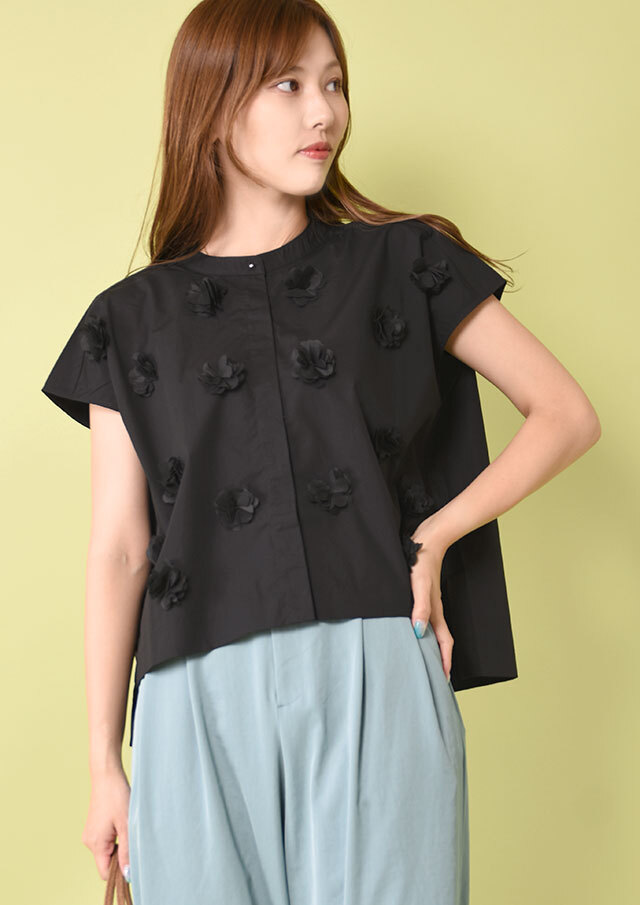 heveフリルTOPS ブラック